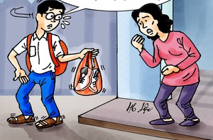Học sinh nghĩ cách đối phó với giày ba ta