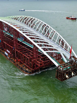 Khoảnh khắc đặc biệt: Nhịp cầu đi bộ qua sông Sài Gòn đến Cần Giờ, gặp dự án đường vượt biển
