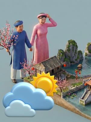 Infographic thời tiết mùng 2 Tết Bính Ngọ