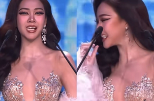 Thí sinh 'Miss Grand' rơi răng giả khi đang hô tên