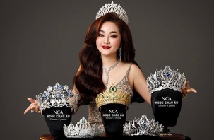 Hoàng Thanh Nga và những chiếc vương miện đính đầy kim cương