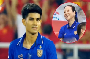 Nụ cười gây chú ý của Madam Pang khi Kakana sút penalty bay lên trời