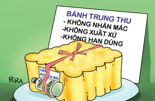 Bánh Trung thu 'ba không' bán kèm hàng khuyến mãi