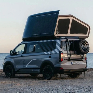 Ford Transit hóa thành nhà di động: Lều bật ngang mở không gian sống theo cách chưa từng có