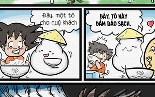 Son Goku đi ăn cháo lòng "siêu sạch" và cái kết đắng