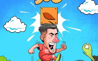 Tiến Linh ăn 300 "điểm"