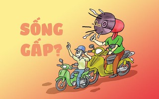 Người sống gấp thường bấm kèn khi chờ đèn đỏ