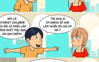 Thằng Vàng thả thính bằng trình duyệt IE