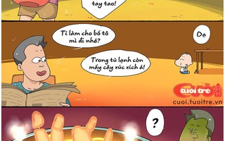 Thằng Tí xem phim kinh dị, ông bố lãnh hậu quả