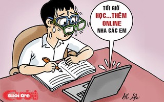 Học thêm online, gấp 2 độ cận