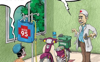 Xe máy nhập viện vì giá xăng tăng kỷ lục, giảm kỳ cục