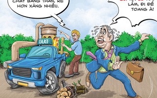 Taxi chạy bằng than: Cho thêm tiền cũng không dám đi!