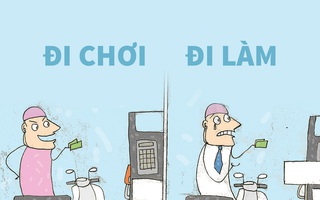Mua xăng lúc đi chơi và lúc đi làm