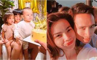 Hồ Ngọc Hà xúc động vì được ba con mừng sinh nhật