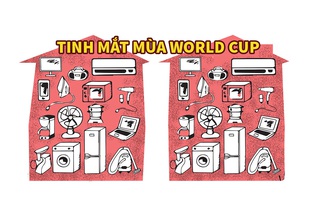 Tìm điểm khác biệt giữa 2 bức tranh World Cup trong 30 giây