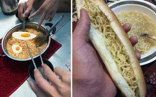 'Tém tém' miệng cười trước bữa ăn của hội sinh viên tương lai