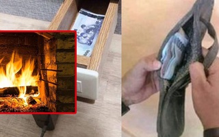 Vợ đốt trụi 'quỹ đen' chồng giấu trong lò sưởi