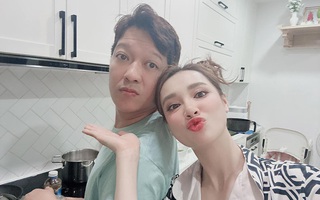 Ảnh vui sao Việt 2-1: Nhã Phương ‘nịnh’ ông xã Trường Giang