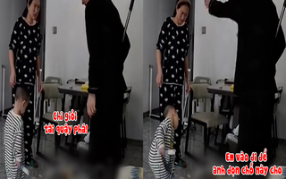 Ông bố trẻ làm bể đồ đổ tội cho con nhanh như chớp