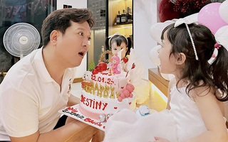 Ảnh vui sao Việt 2-3: Trường Giang mê chơi với con gái
