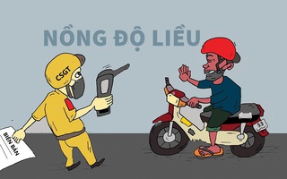 Cảnh sát giao thông bó tay với bợm nhậu có 'nồng độ liều'