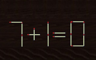 Di chuyển 1 que diêm để 7+1=0 thành phép tính đúng