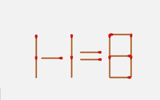 Di chuyển 1 que diêm để 1-1=8 thành phép tính đúng