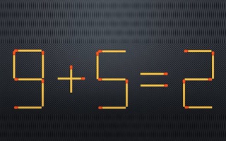 Di chuyển một que diêm để 9+5=2 thành phép tính đúng