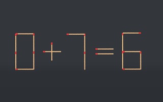 Thử tài IQ: Di chuyển hai que diêm để 0+7=6 thành phép tính đúng