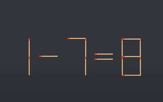 Thử tài IQ: Di chuyển một que diêm để 1-7=8 thành phép tính đúng