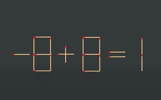 Thử tài IQ: Di chuyển một que diêm để -8+8=1 thành phép tính đúng