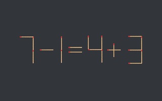 Thử tài IQ: Di chuyển một que diêm để 7-1=4+3 thành phép tính đúng