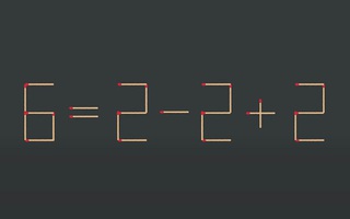 Thử tài IQ: Di chuyển một que diêm để 6=2-2+2 thành phép tính đúng