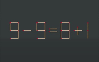 Thử tài IQ: Di chuyển một que diêm để 9-9=8+1 thành phép tính đúng