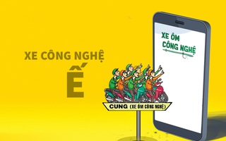 Xe ôm công nghệ mắc võng ngủ trong app