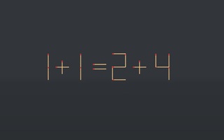 Thử tài IQ: Di chuyển một que diêm để 1+1=2+4 thành phép tính đúng