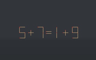 Thử tài IQ: Di chuyển một que diêm để 5+7=1+9 thành phép tính đúng