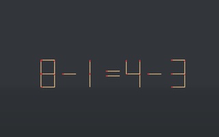 Thử tài IQ: Di chuyển một que diêm để 8-1=4-3 thành phép tính đúng