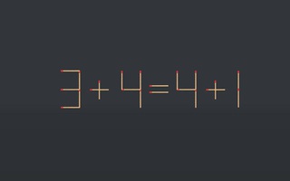 Thử tài IQ: Di chuyển một que diêm để 3+4=4+1 thành phép tính đúng