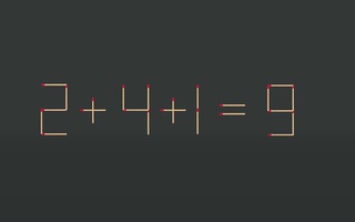 Thử tài IQ: Di chuyển một que diêm để 2+4+1=9 thành phép tính đúng
