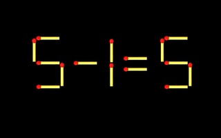 Thử tài IQ: Di chuyển một que diêm để 5-1=5 thành phép tính đúng