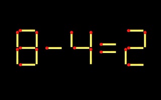 Thử tài IQ: Di chuyển một que diêm để 8-4=2 thành phép tính đúng