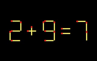 Thử tài IQ: Di chuyển một que diêm để 2+9=7 thành phép tính đúng