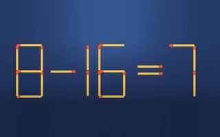 Thử tài IQ: Di chuyển một que diêm để 8-16=7 thành phép tính đúng