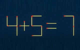Thử tài IQ: Di chuyển một que diêm để 4+5=7 thành phép tính đúng