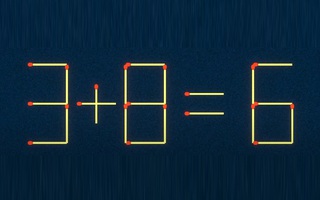 Thử tài IQ: Di chuyển một que diêm để 3+8=6 thành phép tính đúng
