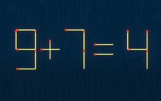 Thử tài IQ: Di chuyển một que diêm để 9+7=4 thành phép tính đúng