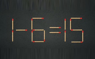 Thử tài IQ: Di chuyển một que diêm để 1-6=15 thành phép tính đúng