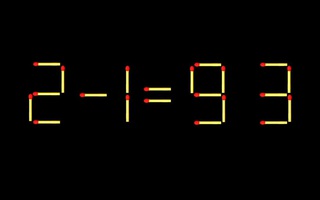 Thử tài IQ: Di chuyển một que diêm để 2-1=93 thành phép tính đúng