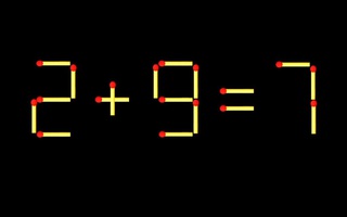 Thử tài IQ: Di chuyển một que diêm để 2+9=7 thành phép tính đúng